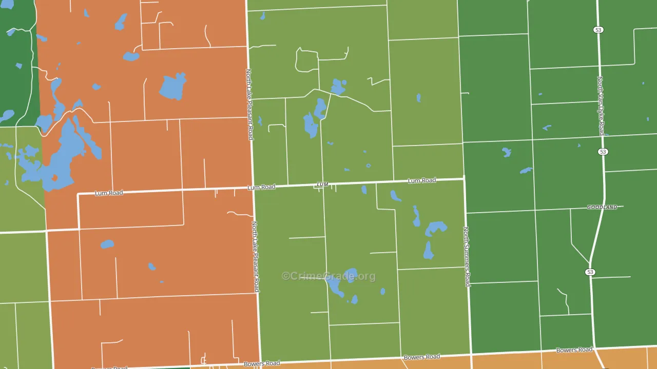 Lum, MI Map of Murder Rates
