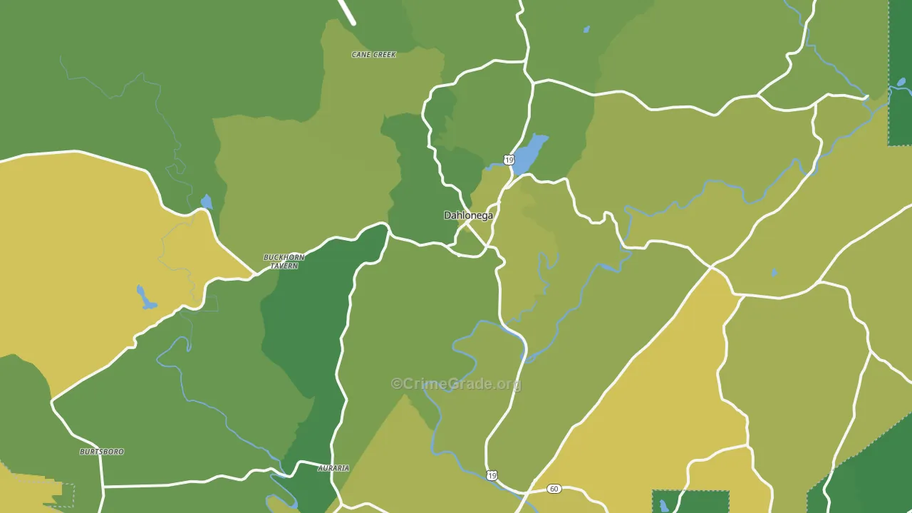 Lumpkin County, GA Map of Murder Rates