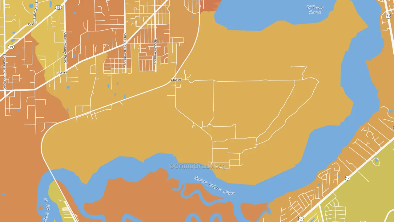 Lundy, FL Map of Murder Rates