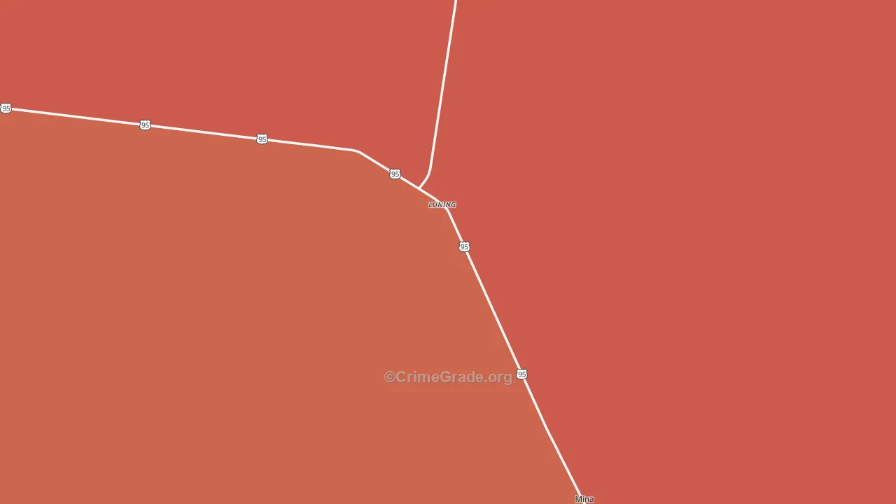 Luning, NV Map of Murder Rates