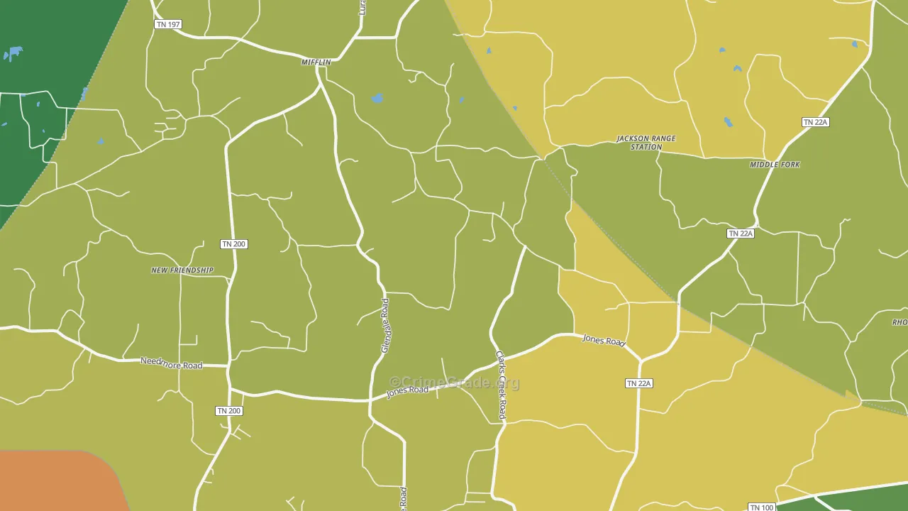 Luray, TN Map of Murder Rates