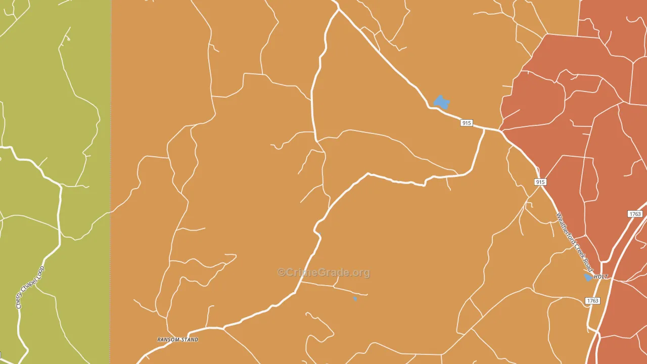 Lutts, TN Map of Murder Rates