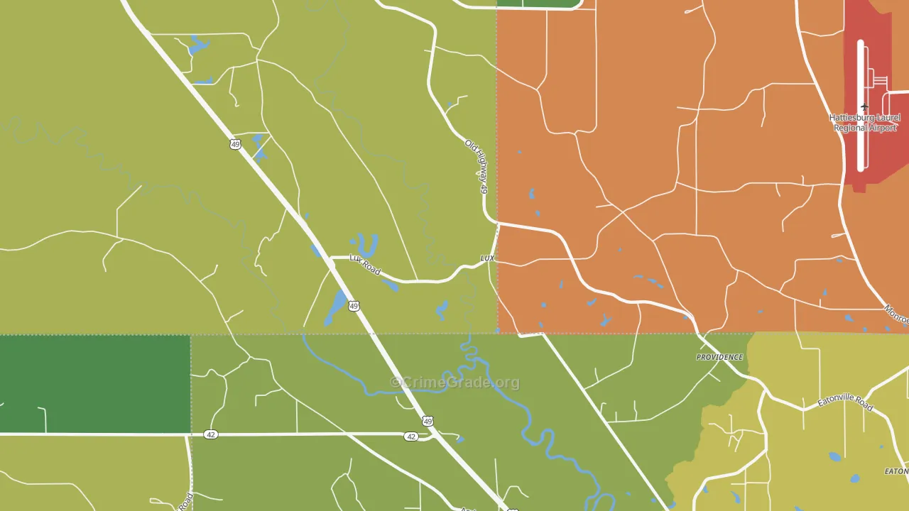 Lux, MS Map of Murder Rates