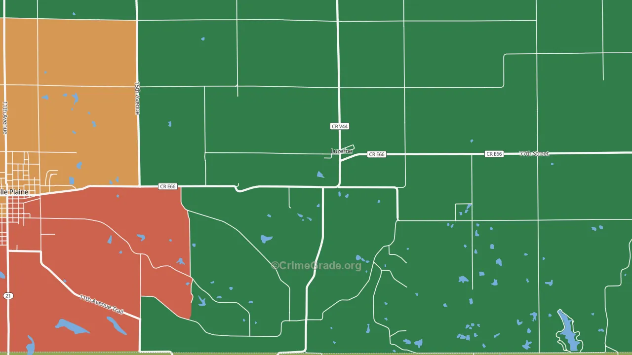 Luzerne, IA Map of Murder Rates