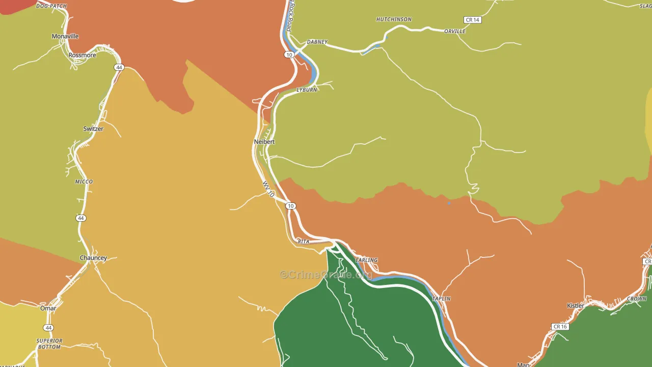 Lyburn, WV Map of Murder Rates