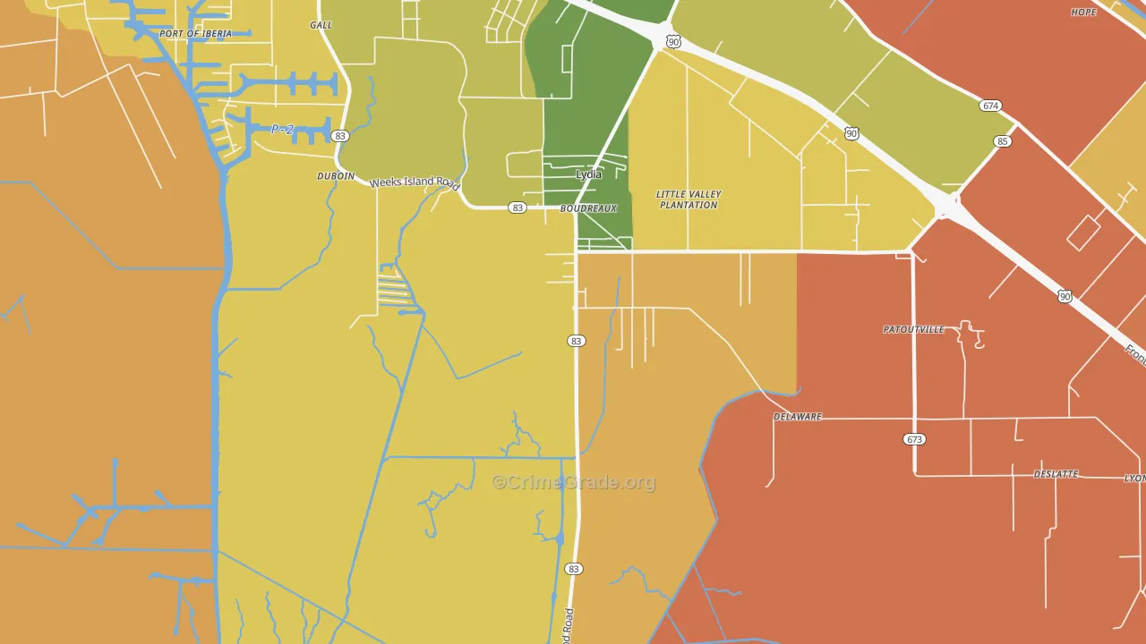 Lydia, LA Map of Murder Rates