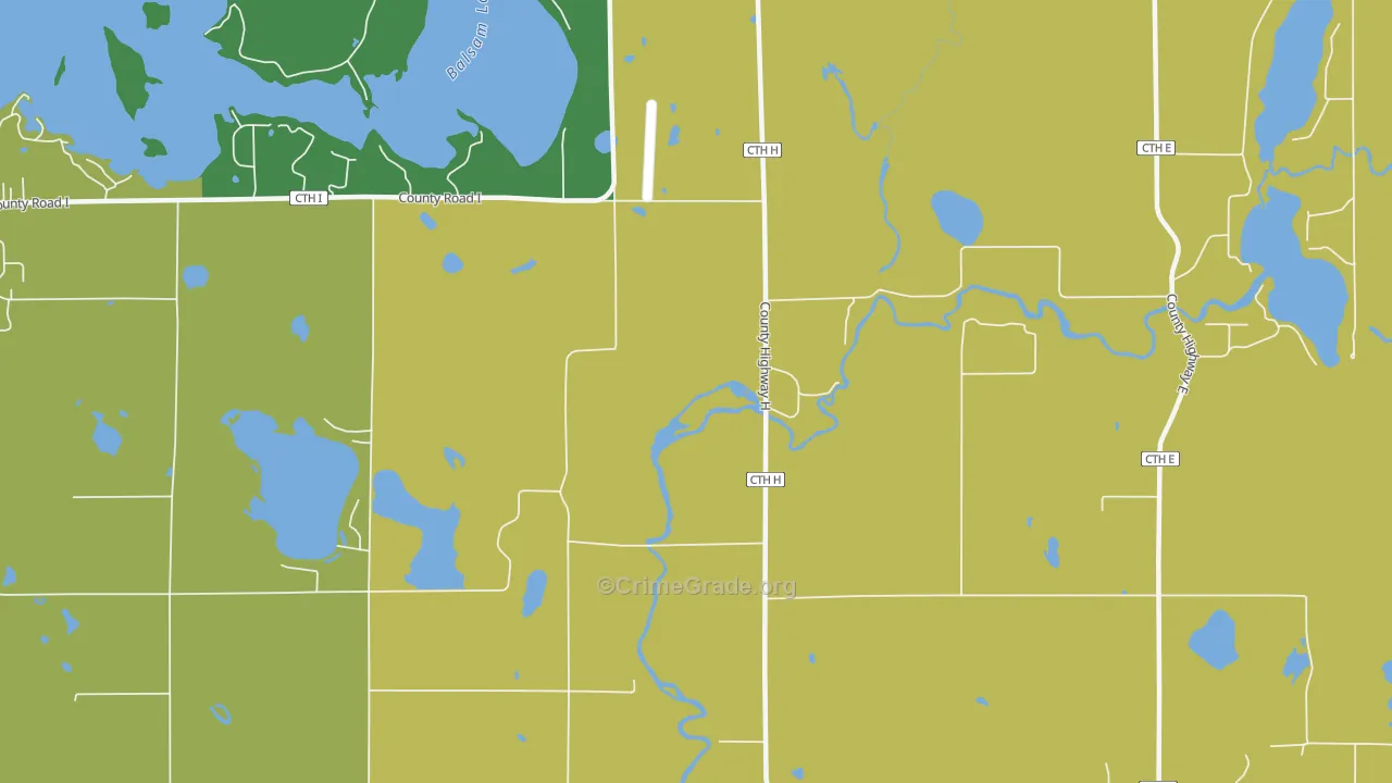 Lykens, WI Map of Murder Rates
