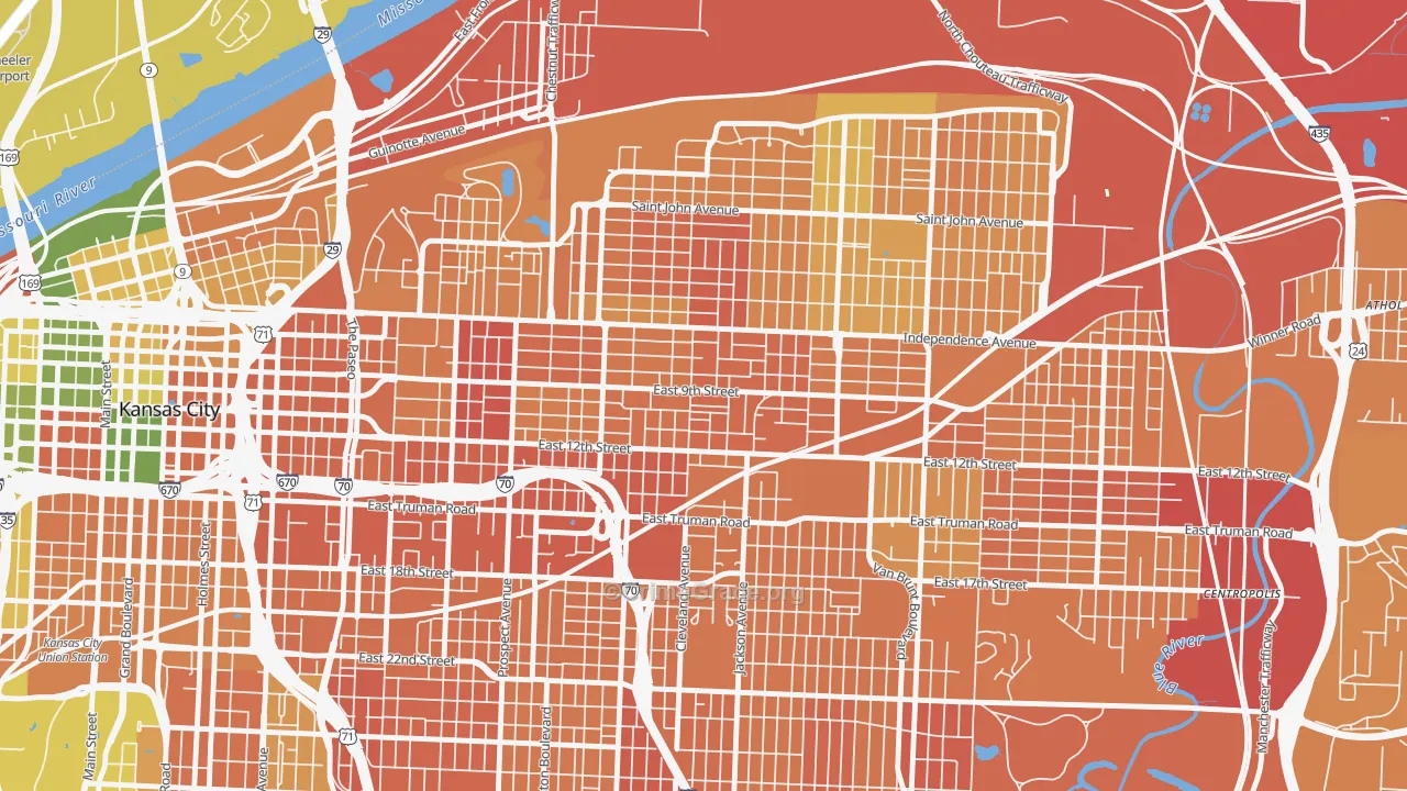Lykins, Kansas City, MO Map of Murder Rates