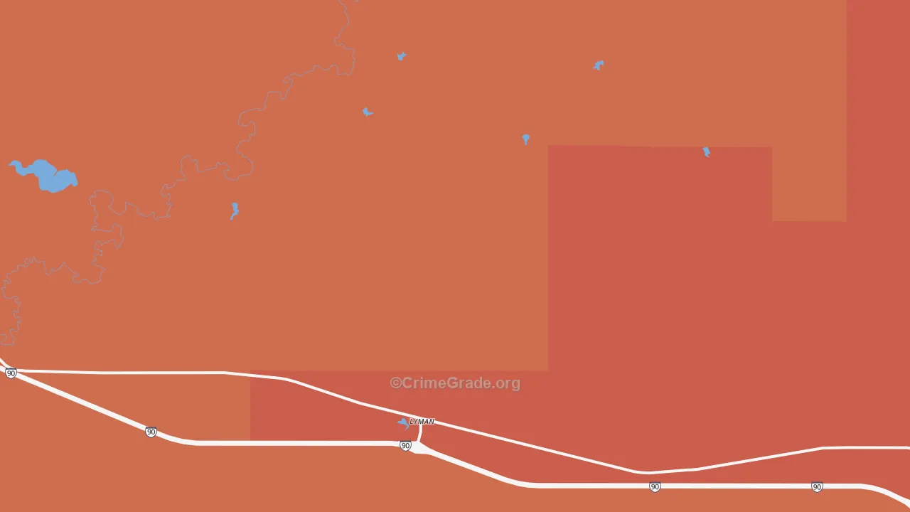 Lyman, SD Map of Murder Rates