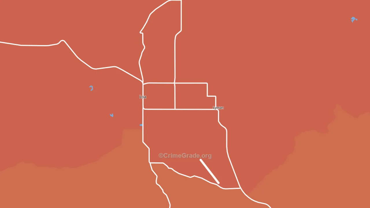 Lyman, UT Map of Murder Rates
