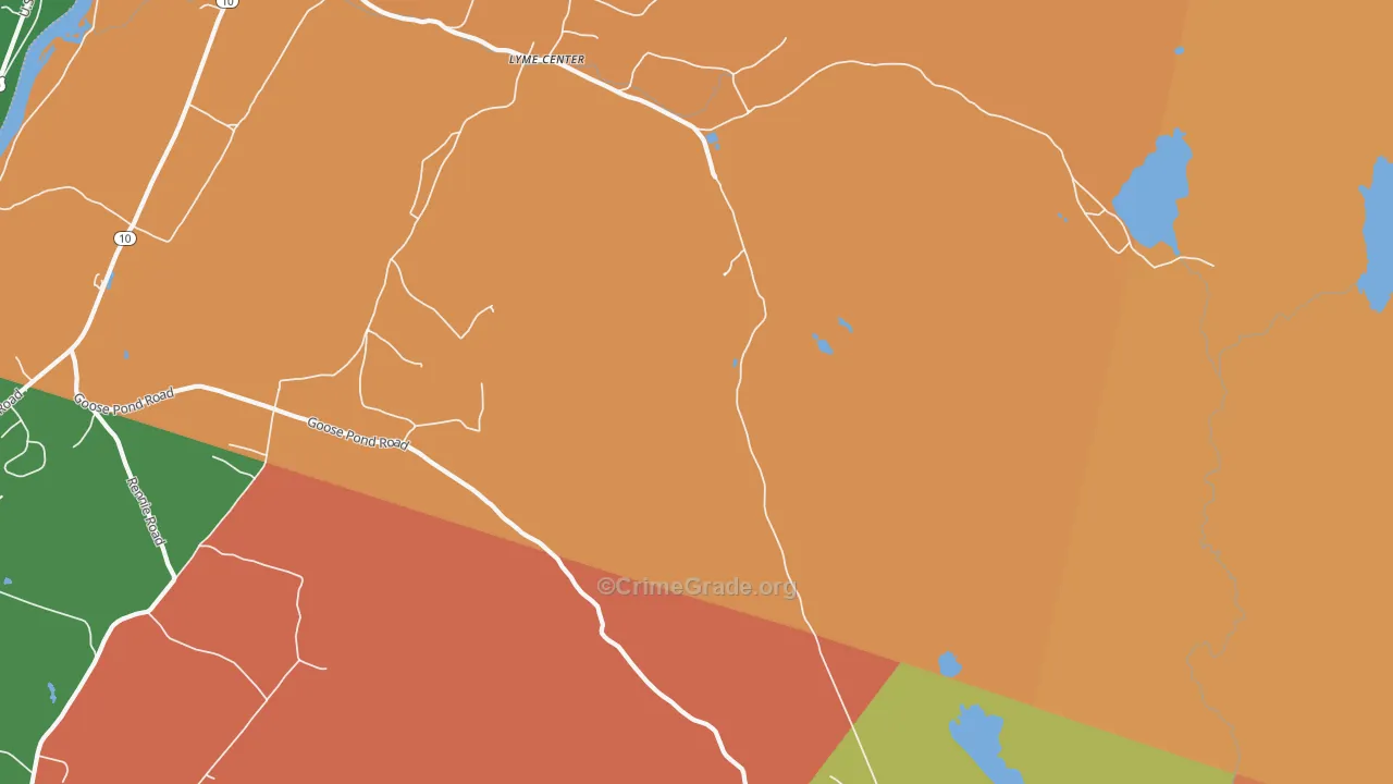 Lyme Center, NH Map of Murder Rates