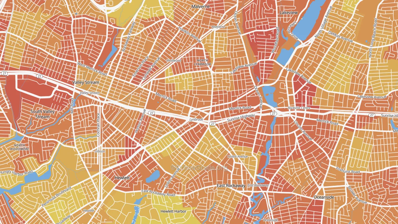 Lynbrook, NY Map of Murder Rates