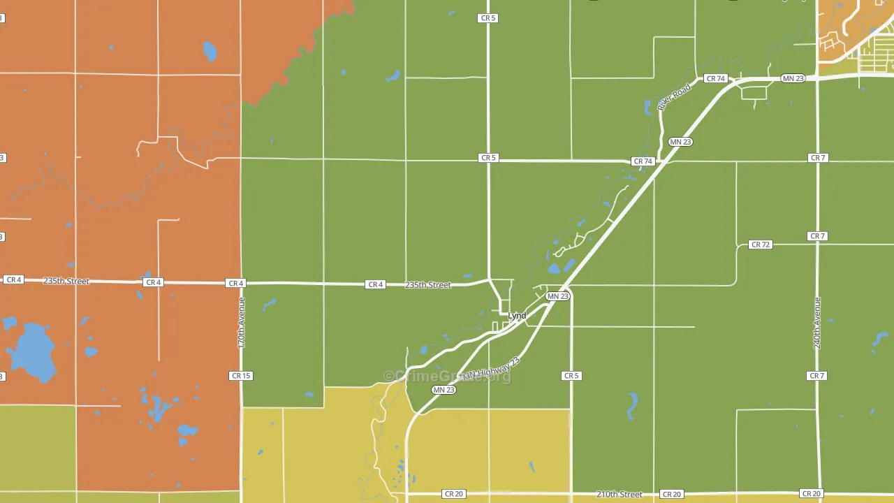 Lynd, MN Map of Murder Rates
