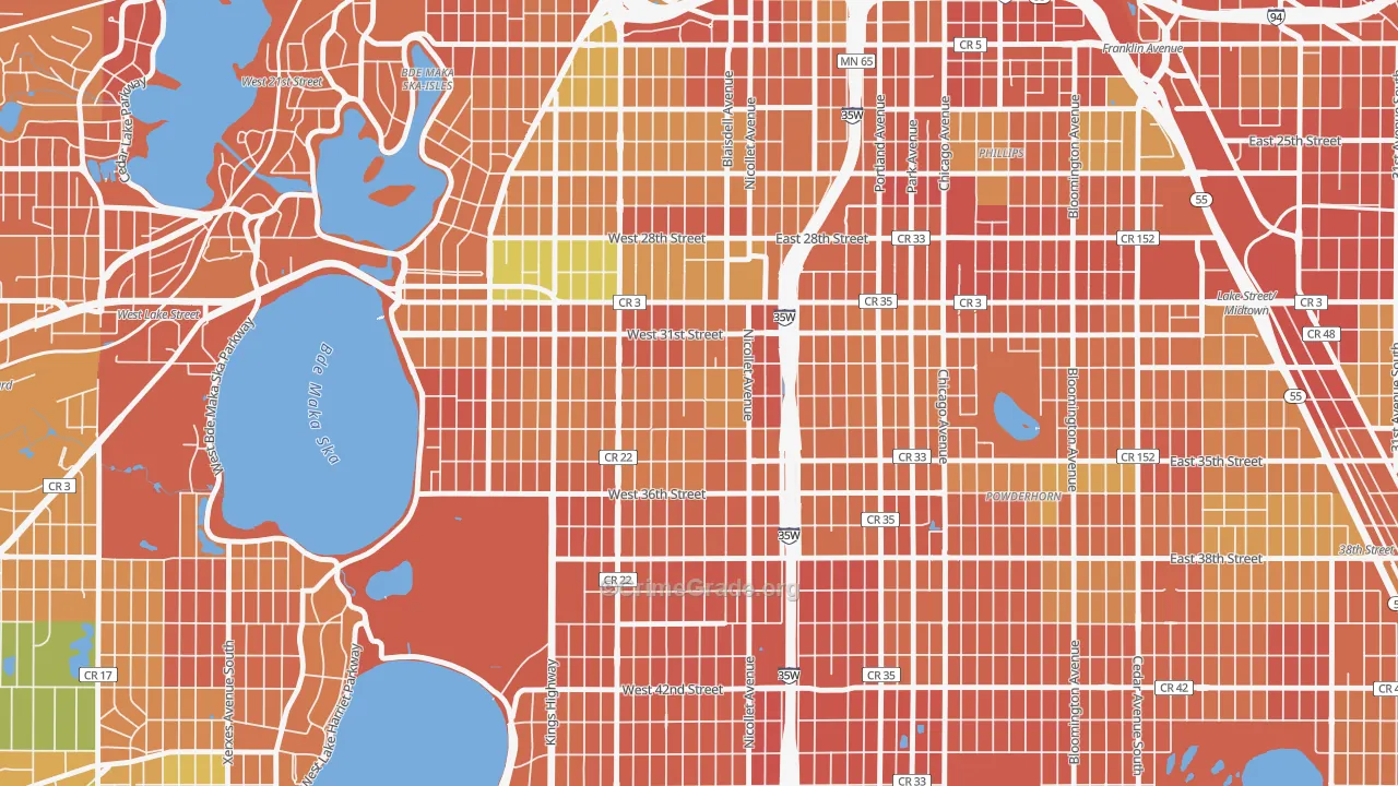 Lyndale, Minneapolis, MN Map of Murder Rates