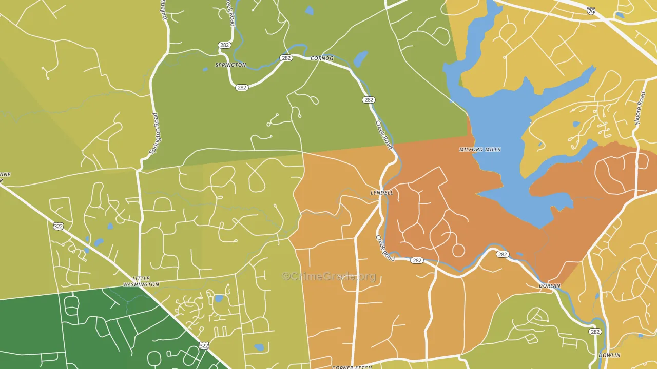 Lyndell, PA Map of Murder Rates