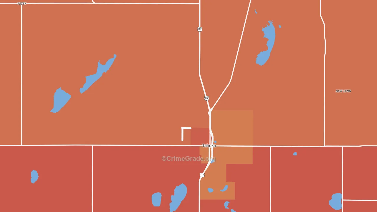 Lynn County, TX Map of Murder Rates