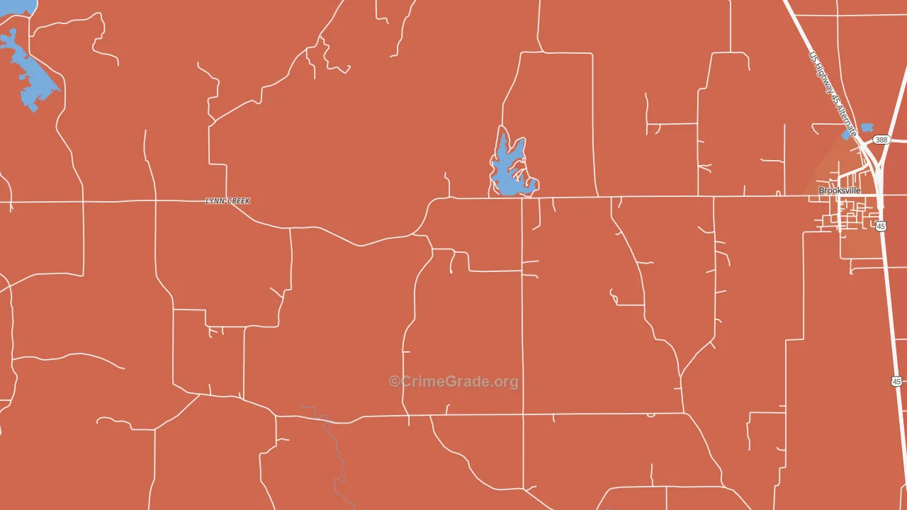 Lynn Creek, MS Map of Murder Rates