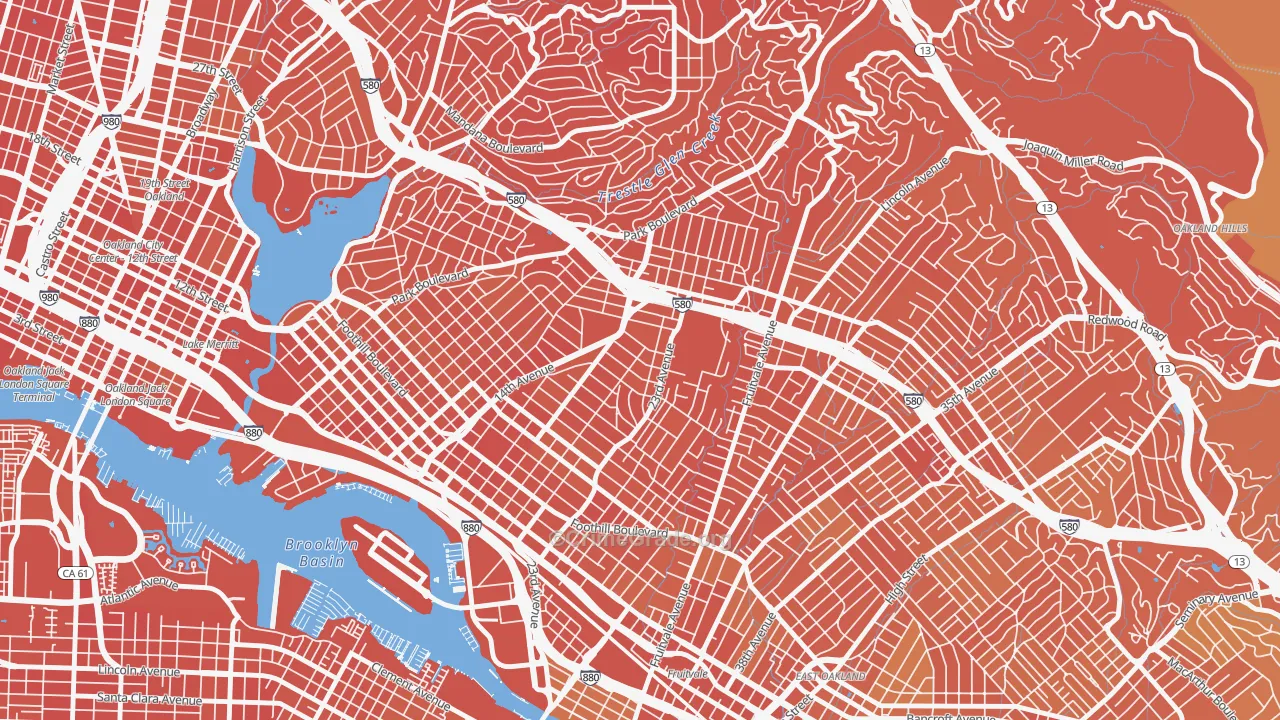 Lynn-Highland Park, Oakland, CA Map of Murder Rates