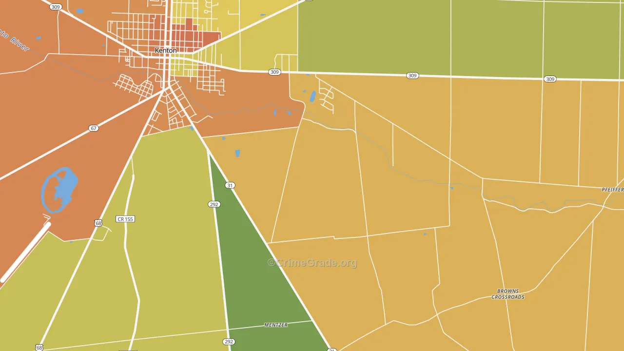Lynn, OH Map of Murder Rates