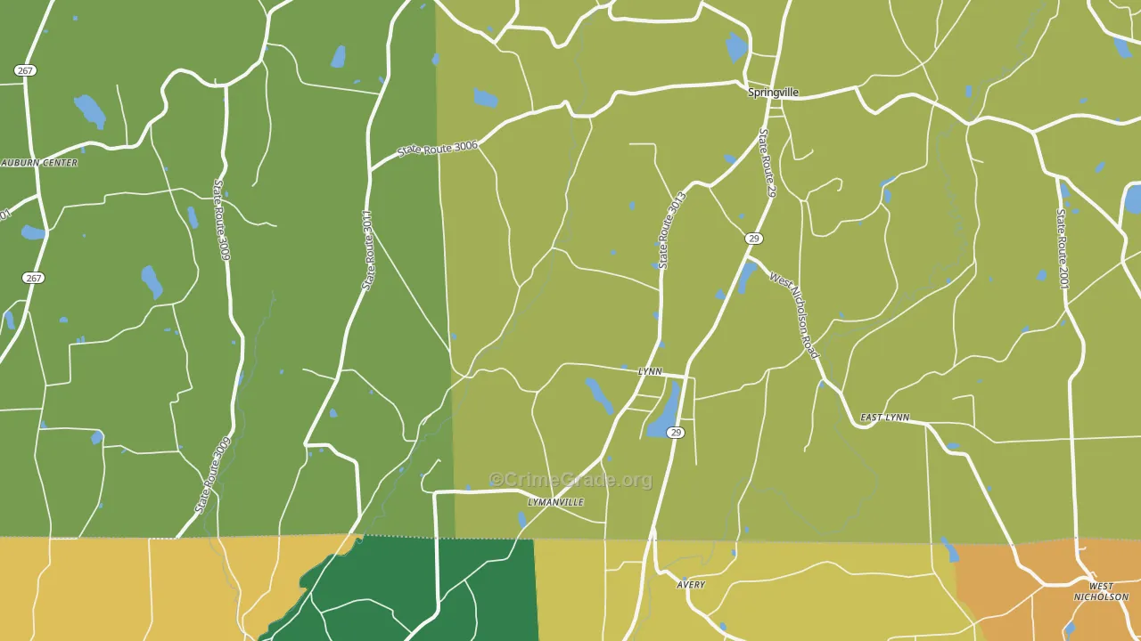 Lynn, PA Map of Murder Rates