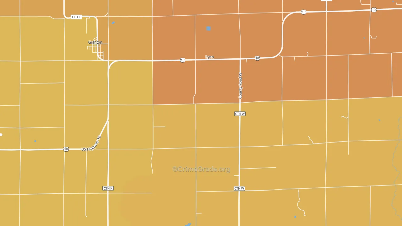Lynn, WI Map of Murder Rates