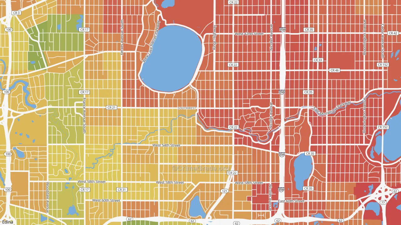 Lynnhurst, Minneapolis, MN Map of Murder Rates