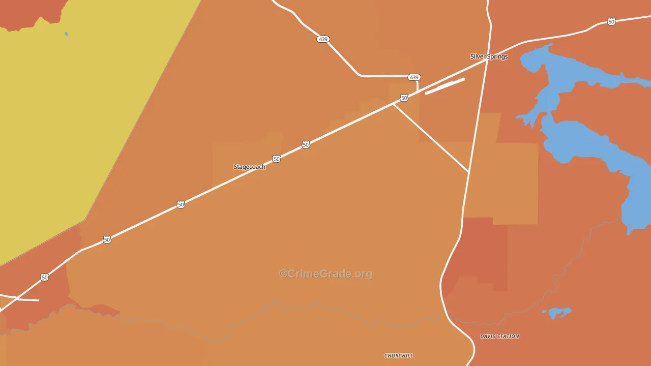 Lyon County, NV Map of Murder Rates
