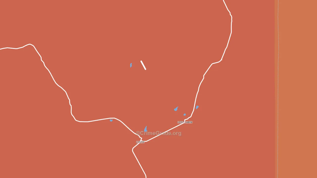 Lysite, WY Map of Murder Rates