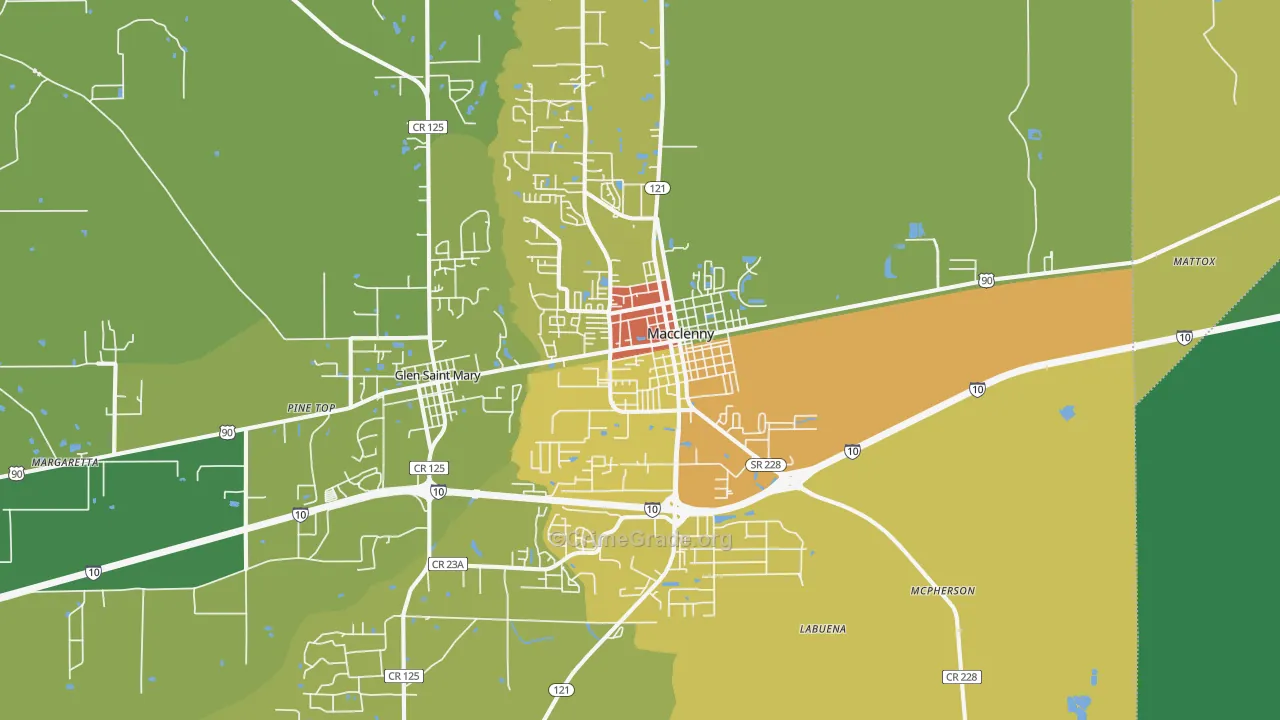 Macclenny, FL Map of Murder Rates