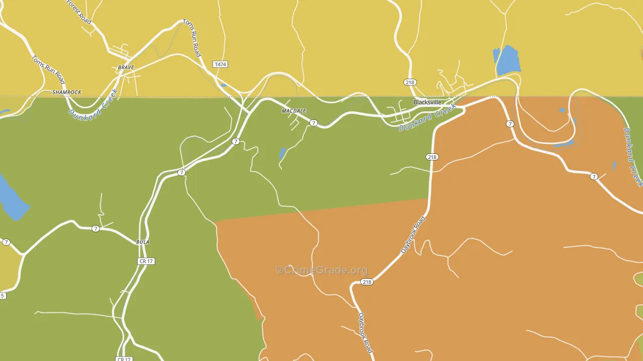 MacDale, WV Map of Murder Rates