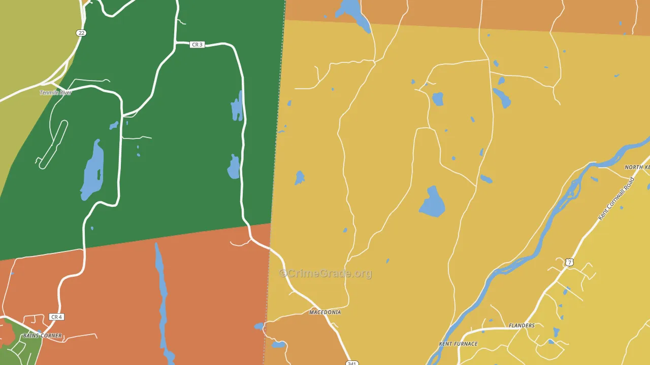 Macedonia, CT Map of Murder Rates