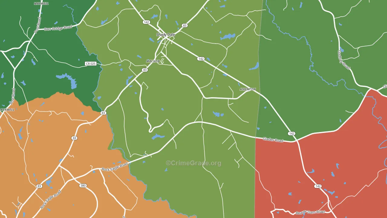 Machen, GA Map of Murder Rates