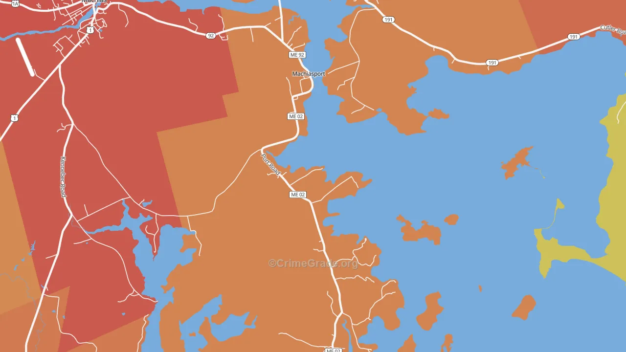 Machiasport, ME Map of Murder Rates