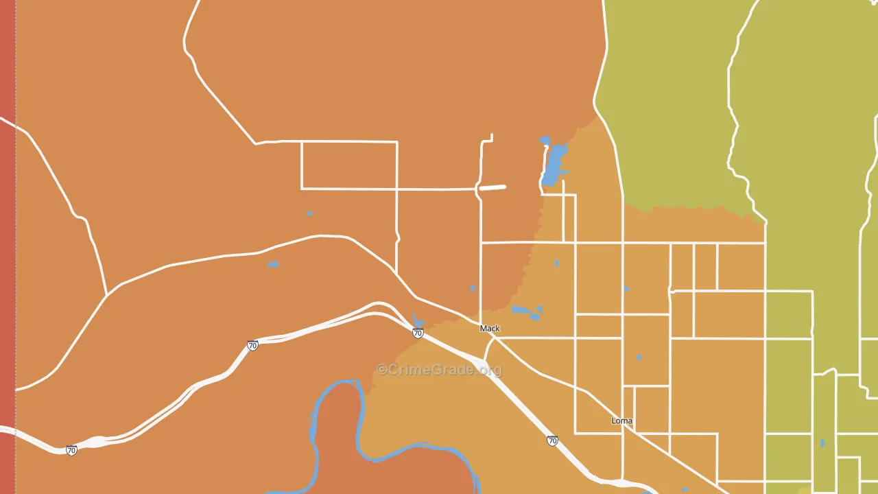 Mack, CO Map of Murder Rates