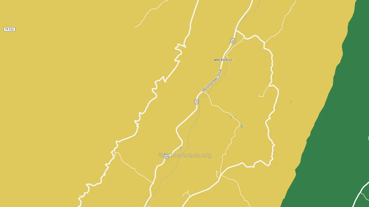 Macksville, WV Map of Murder Rates