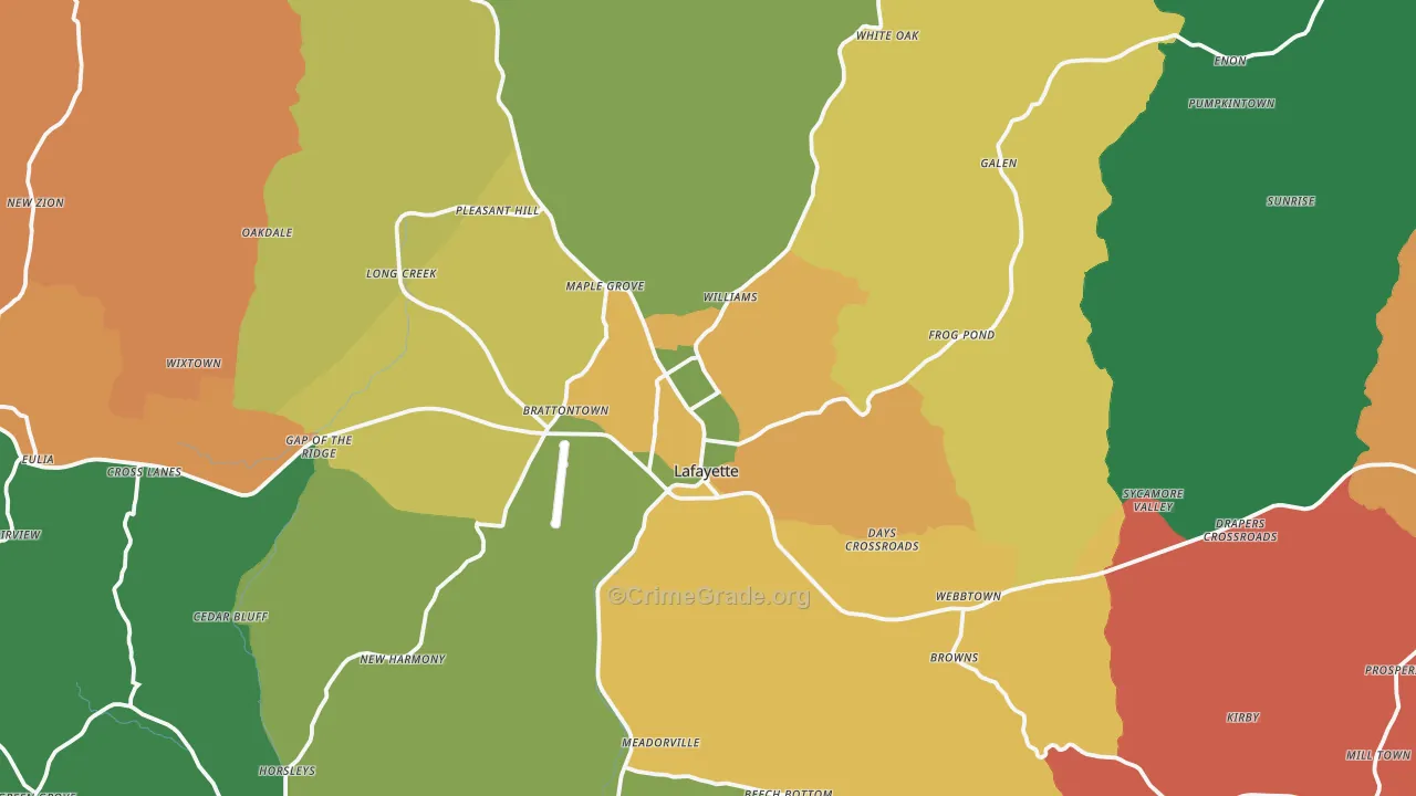 Macon County, TN Map of Murder Rates