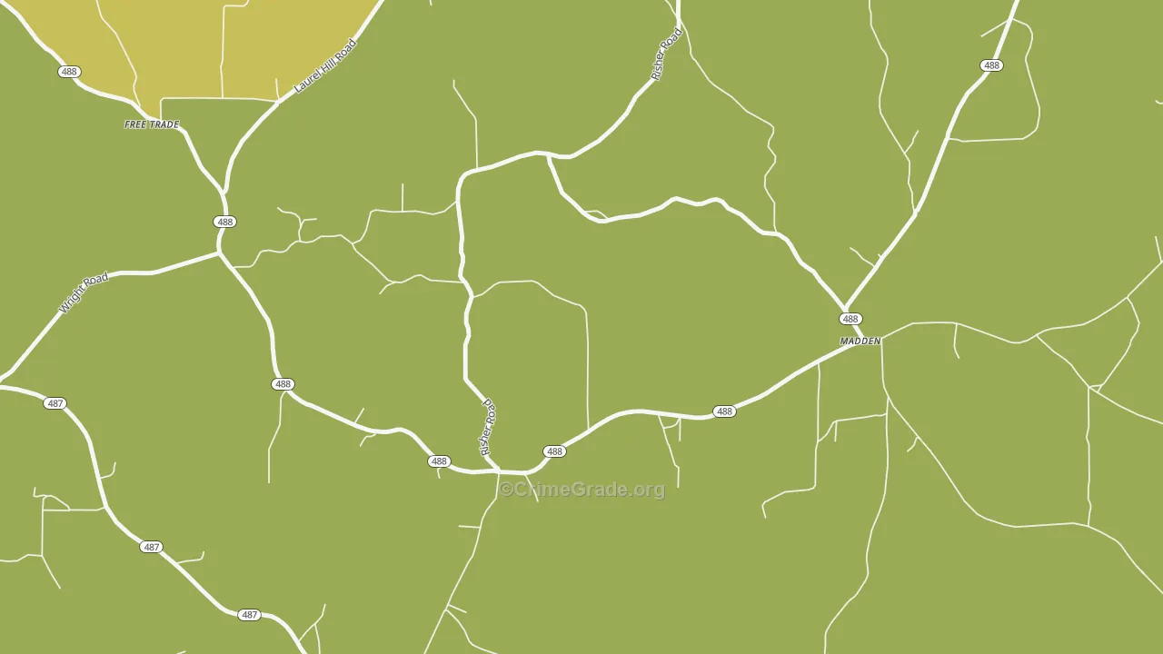 Madden, MS Map of Murder Rates