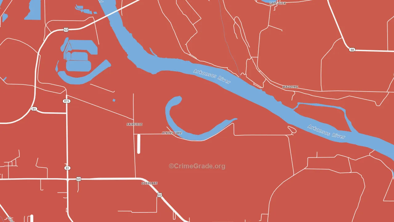Madding, AR Map of Murder Rates