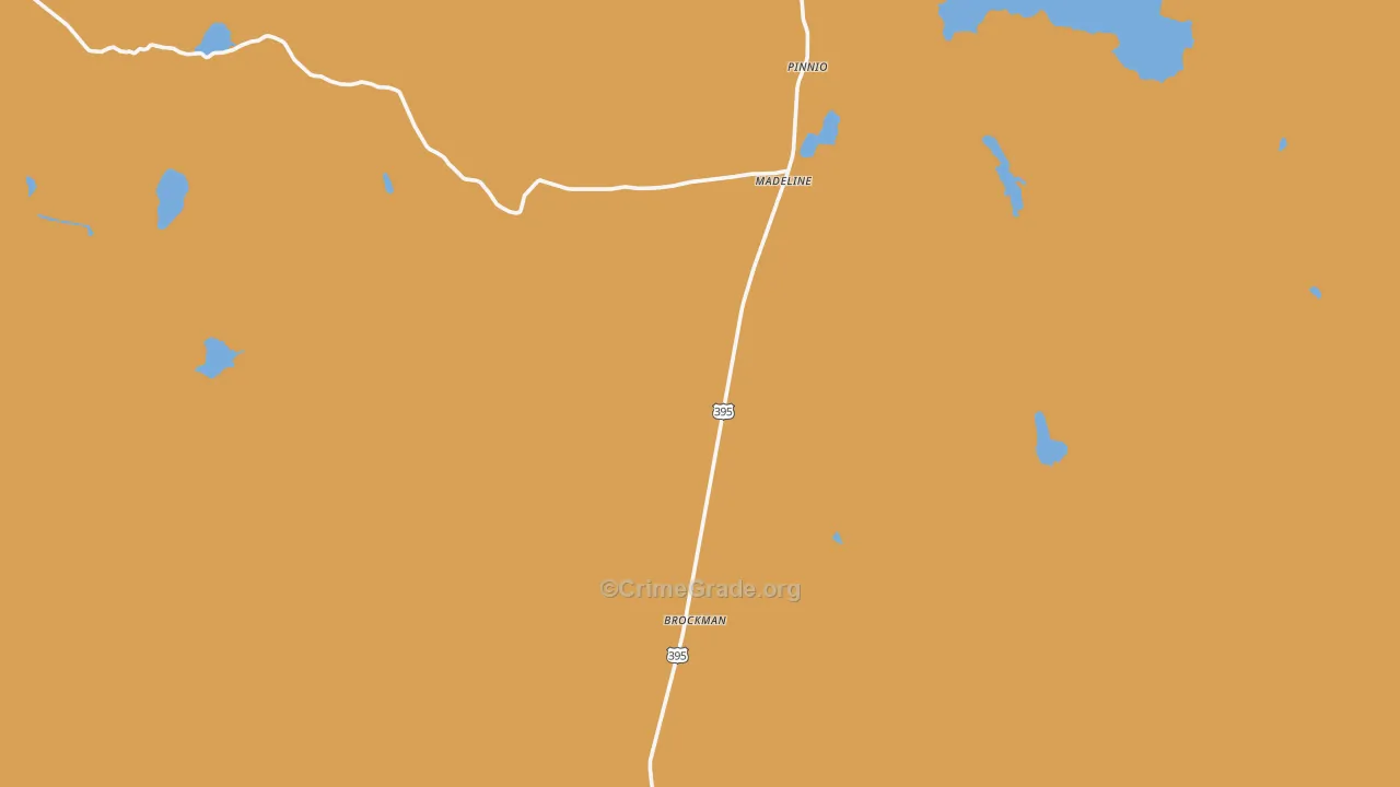 Madeline, CA Map of Murder Rates