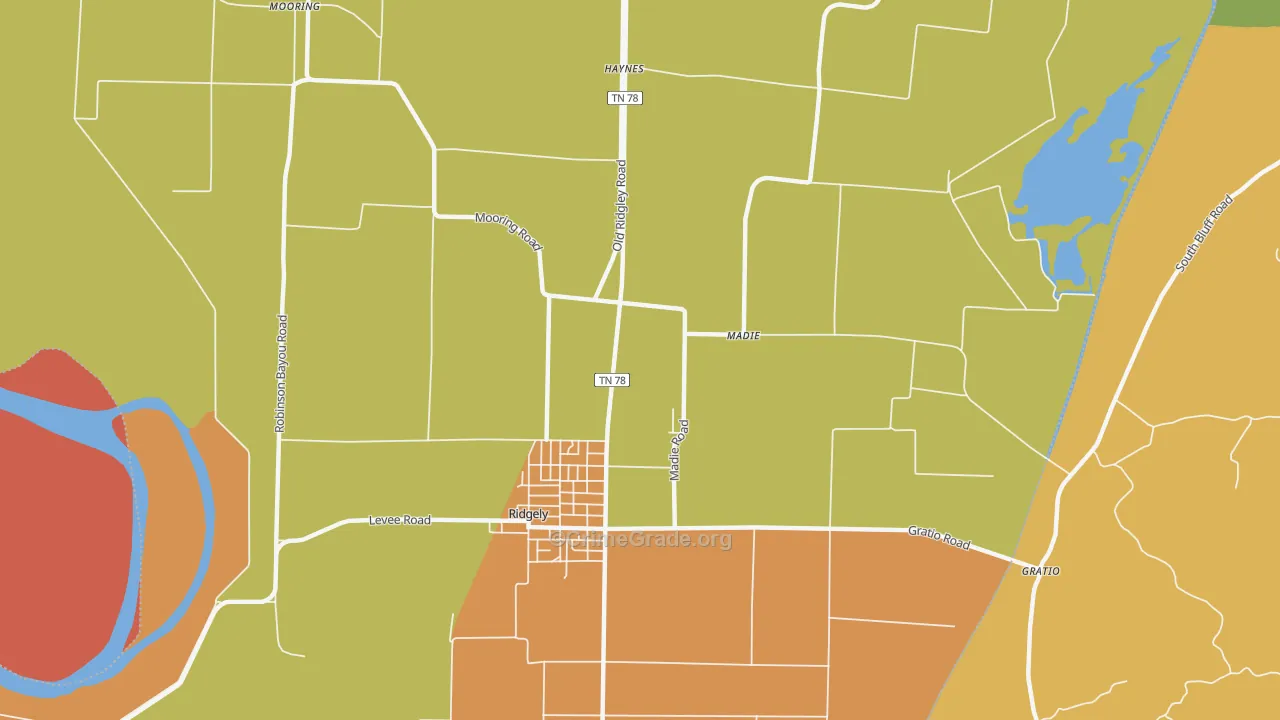 Madie, TN Map of Murder Rates