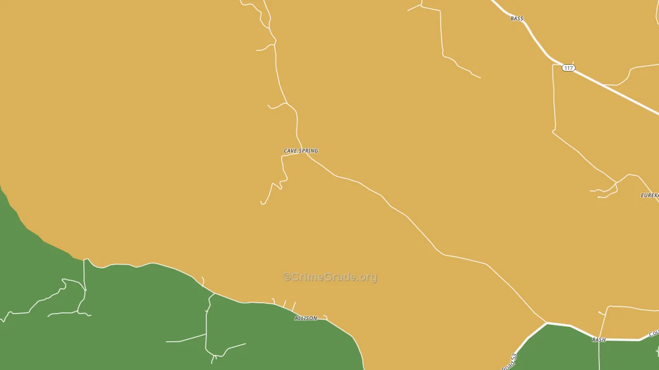 Madison Crossroads, AL Map of Murder Rates