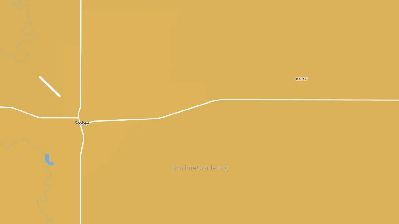 Madoc, MT Map of Murder Rates