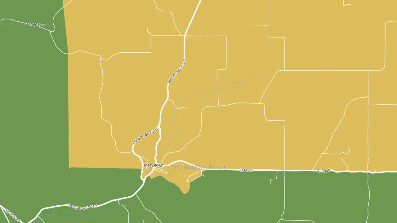 Madonnaville, IL Map of Murder Rates