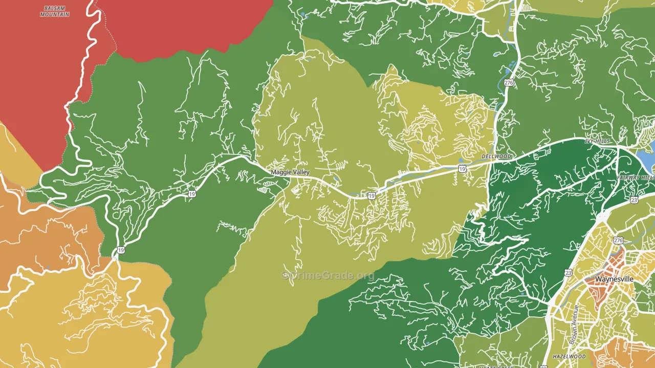 Maggie Valley, NC Map of Murder Rates