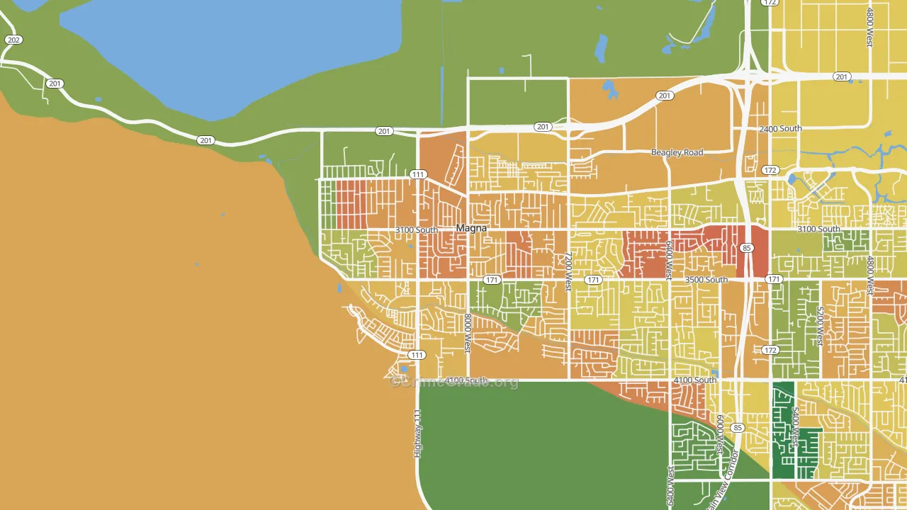Magna, UT Map of Murder Rates