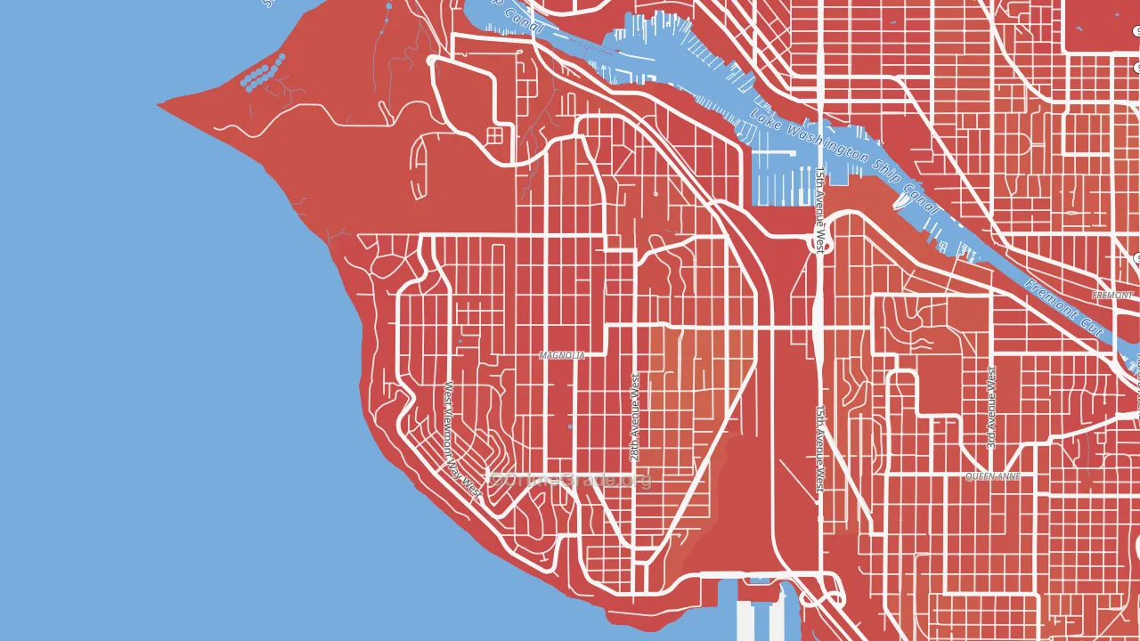 Magnolia, Seattle, WA Map of Murder Rates