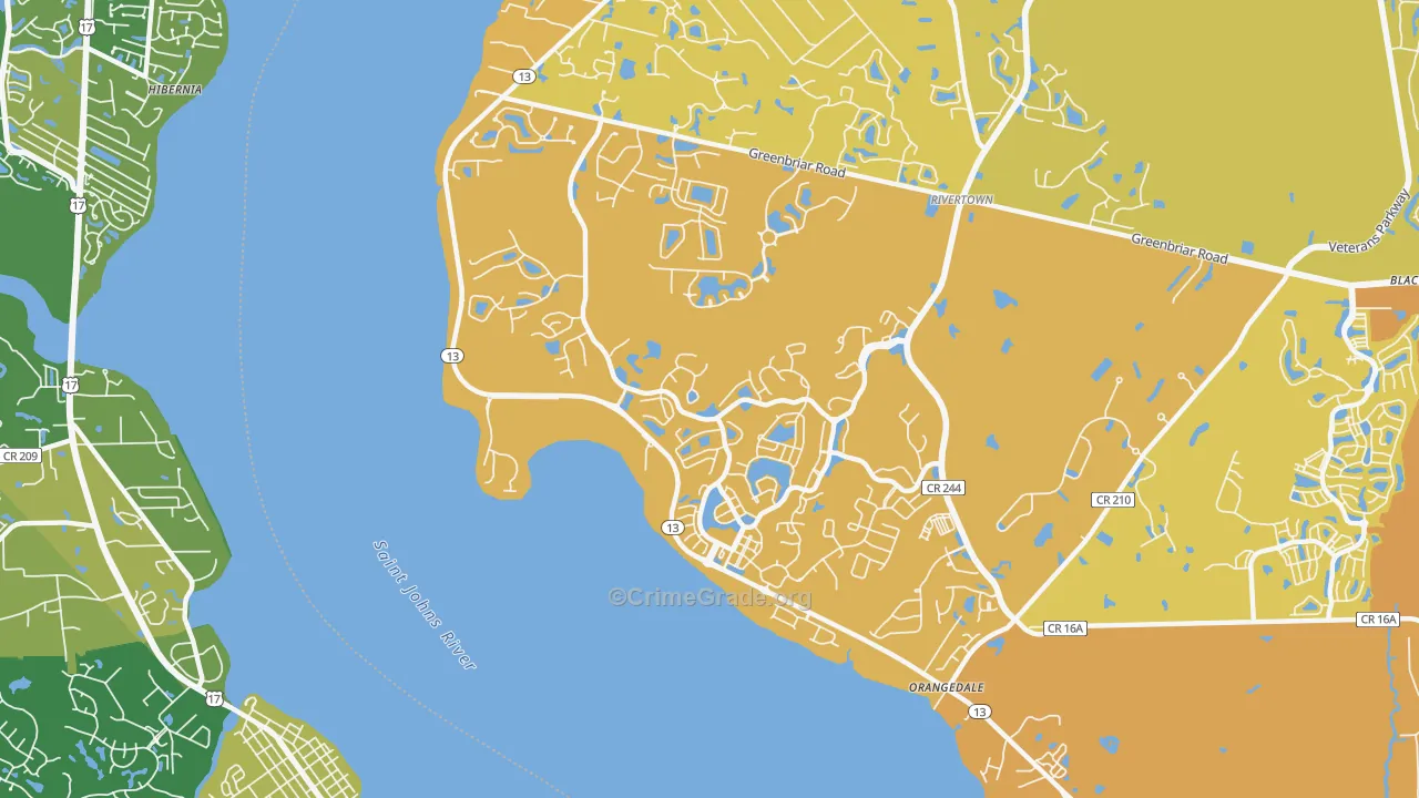 Magnolia Springs, FL Map of Murder Rates