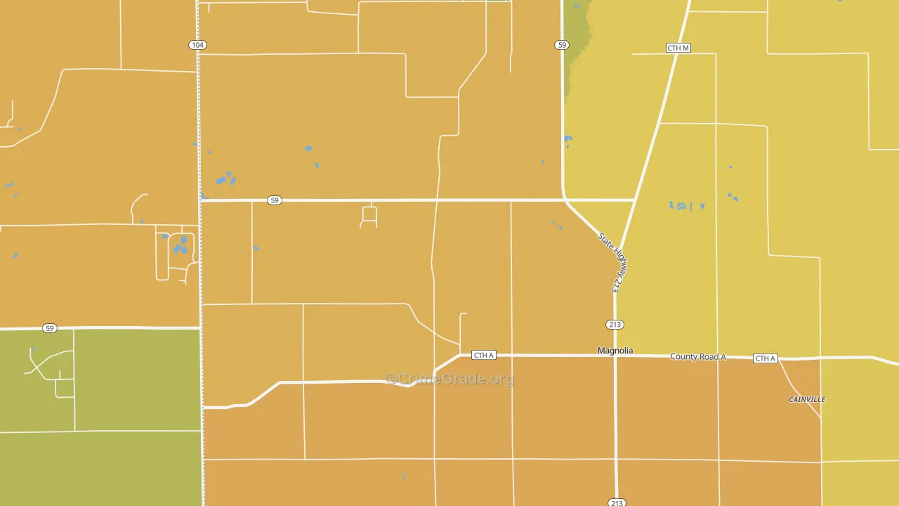 Magnolia, WI Map of Murder Rates
