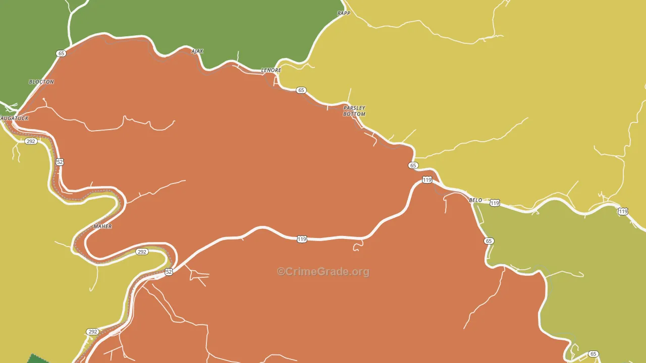 Maher, WV Map of Murder Rates