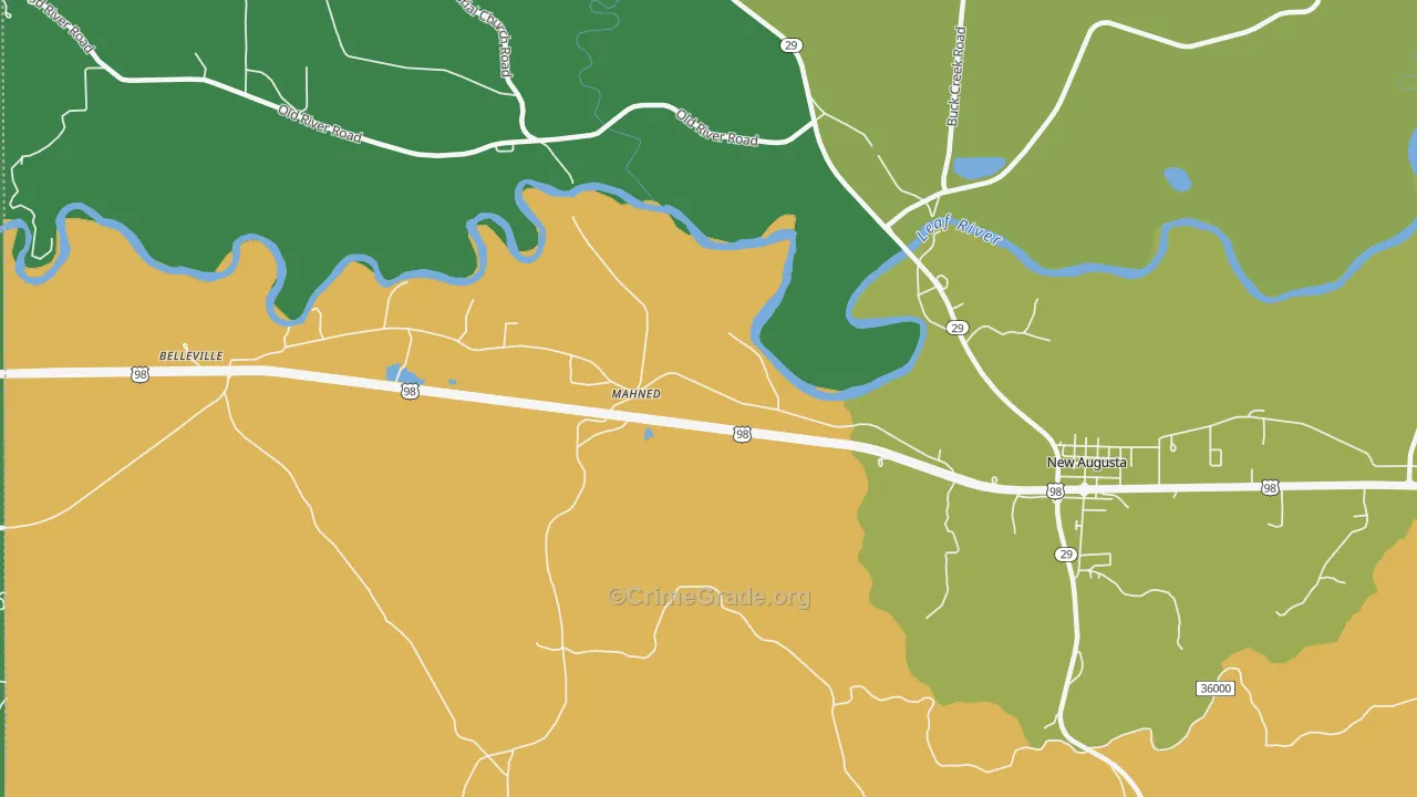 Mahned, MS Map of Murder Rates